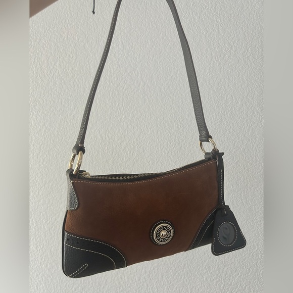 Dooney & Bourke Vintage Baguette Shoulder Bag Two-Tone Pebbled Leather, Y2K- EUC - Picture 8 of 16